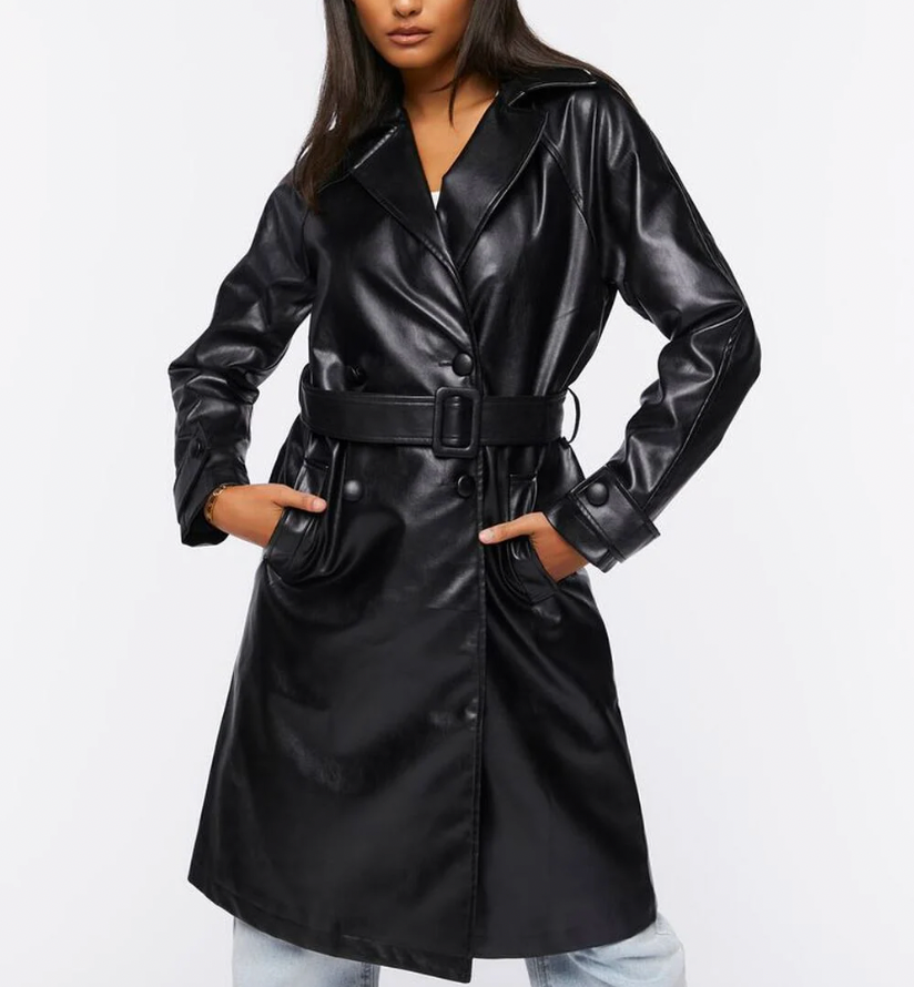 10 Faux Leather Trench Coats For Women To Layer Over Any Outfit In 2022 Entertainment Tonight